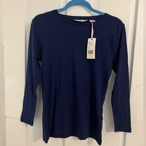 NWT Vineyard Vines NAVY BLUE LONG SLEEVE Crewneck Tee M MEDIUM